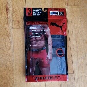 NEW Puma 3 Pack Men's Boxer Brief Size Medium, 3 Colors: Grey, Navy, Black